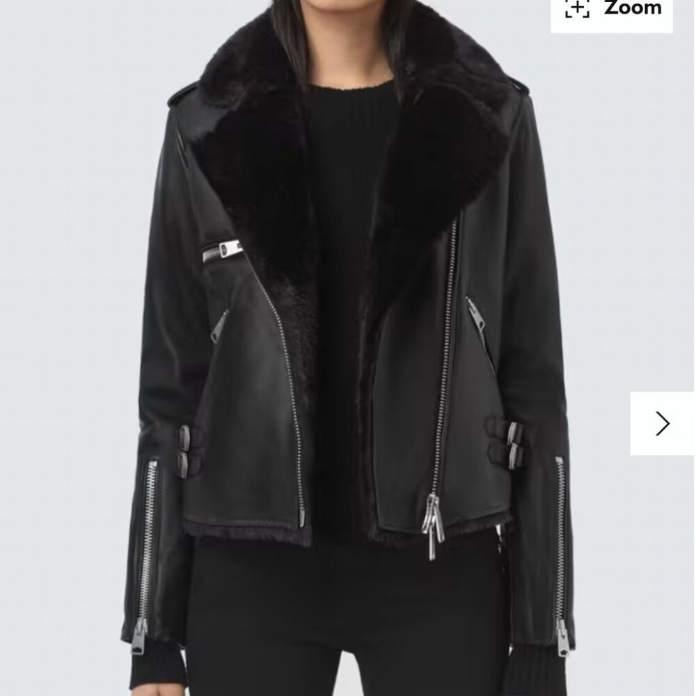 AllSaints Higgens Lux Leather Biker Jacket